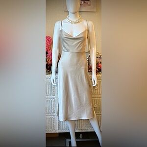 BHLDN Sachin & Babi midi dress In champagne color Size 2